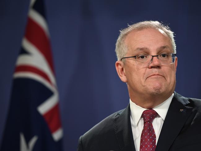 SYDNEY, AUSTRALIA - NCA NewsWire Photos SEPTEMBER, 18, 2020: PrIme Minister Scott Morrison speaks to media in Sydney. Picture: NCA NewsWire/Joel Carrett