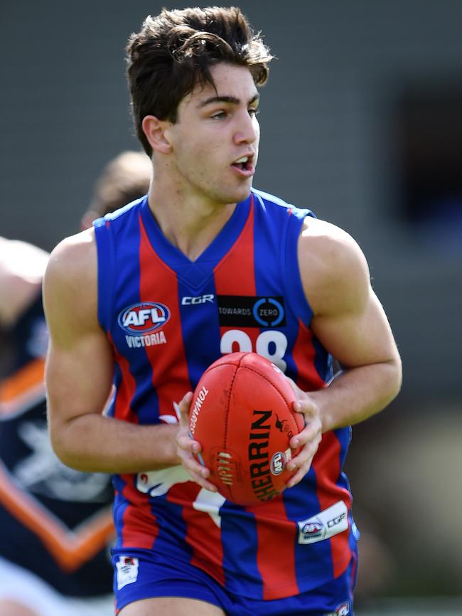 Josh Daicos in action for Oakleigh in the TAC Cup. Picture: Steve Tanner