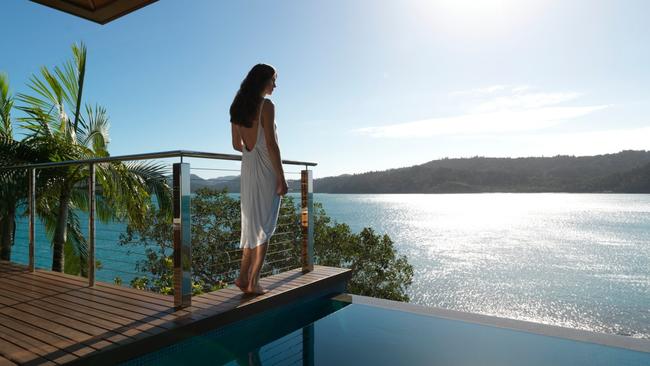 Best hotels on Hamilton Island9. qualiaThis place is so fancy it doesn’t even have to bother with capital letters.Why we love it: this where the a-list global celebs come to get a taste of life on the Great Barrier Reef. Barefoot luxury has never been more Australian.What to consider: qualia is open to mere mortals too but know that its jaw-dropping pavilions start at $1720 a night.What features does qualia have?Only guests over 16 are allowed.There is a pair of infinity pools (but many of the rooms have their own private plunge pools)The choice of the Pebble Beach fine diner and the more chilled Long Pavilion.What you need to know: The Spa qualia is next level (with prices to match) but what is free is the use of non-motorised watersports equipment, the private fitness centre and the 24-hour chauffeur service. Only Lizard Island comes close for high-octane luxury.Book at Hamilton Island