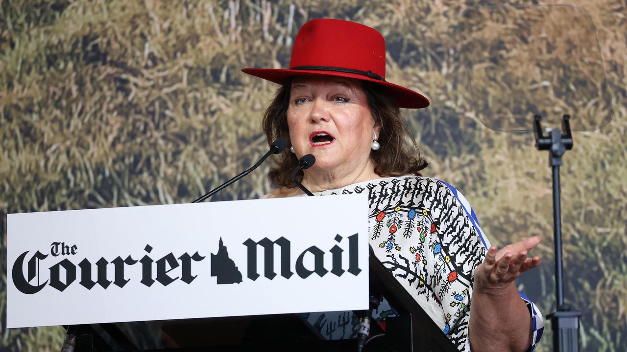 At last month’s Bush Summit, Rinehart threw her weight behind nuclear energy. Picture: Liam Kidston