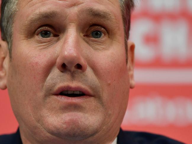 Opposition Labour Party shadow Brexit secretary Keir Starmer speaks during a press conference in London. Picture: Ben STANSALL / AFP