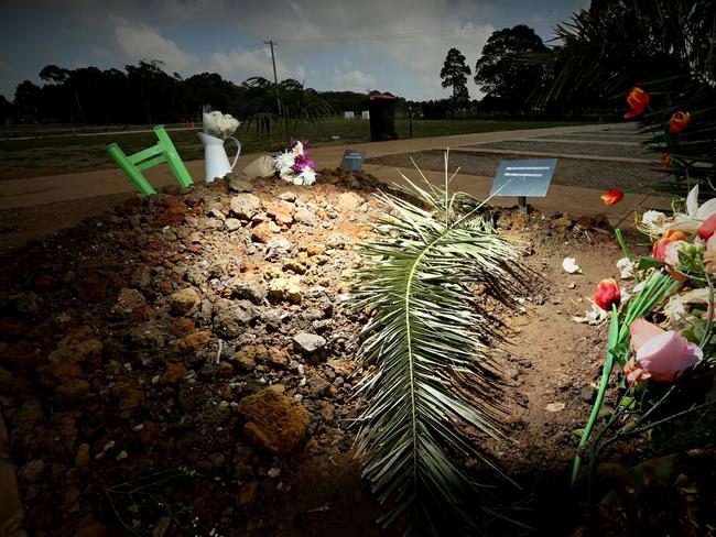 The freshly dug grave of teen terrorist Farhad Jabar who was gunned down by police after he shot dead police worker Curtis Cheng in 2015. Picture: John Grainger