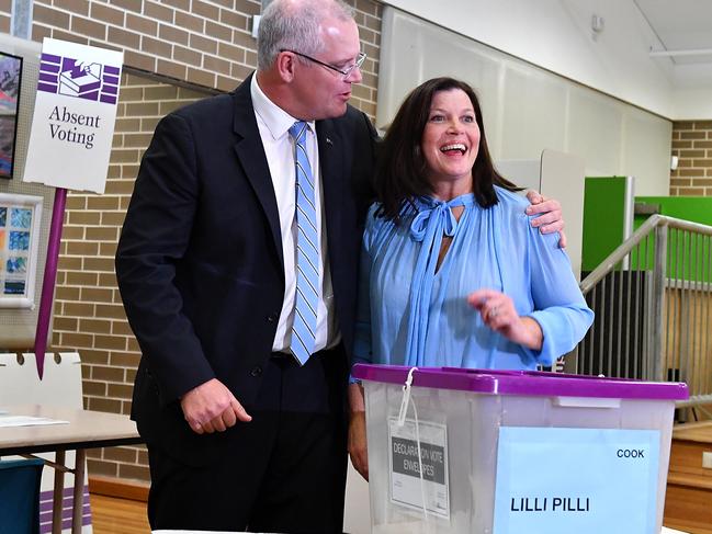 Prime Minister Scott Morrison and his wife Jenny were a great team during the election campaign. Picture: AAP/Mick Tsikas