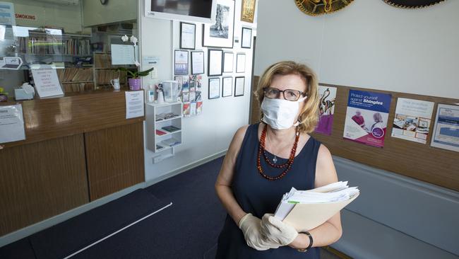 Stephanie Marendy is a medical receptionist at the Marendy Clinic in Margate. PHOTO: AAP /Renae Droop