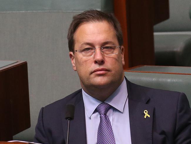 Jason Falinski MP in the House of Representatives Chamber, Parliament House in Canberra. Picture Kym Smith