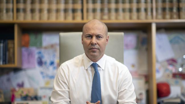 Treasurer Josh Frydenberg in his Canberra office. Picture: Gary Ramage