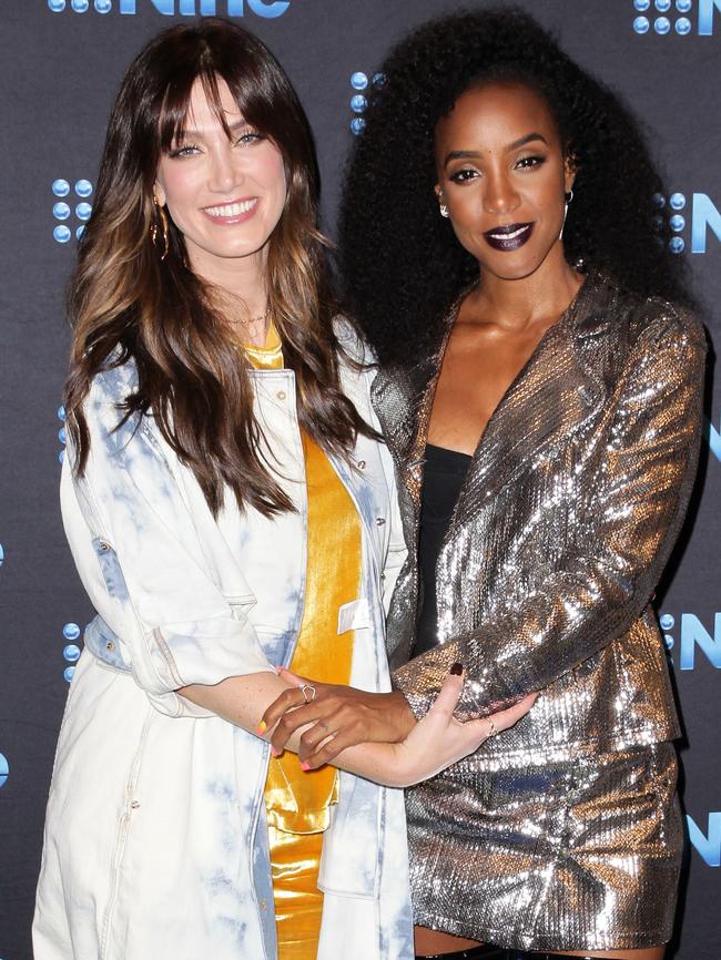 Delta Goodrem and Kelly Rowland. Picture: Christian Gilles