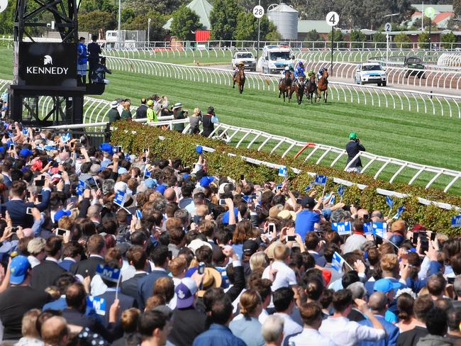 A huge crowd turned out to witness the might of Winx. Picture: Jason Edwards