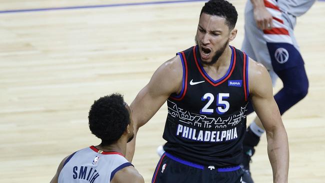 Ben Simmons is resigned to losing all the money he’s being fined for missing Philadelphia’s pre-season game. Picture: Tim Nwachukwu/Getty Images/AFP