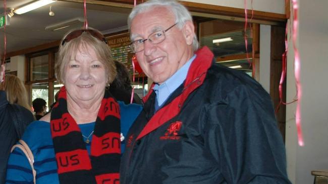 Legendary Morphett Vale club member Jan Manuel (left) passed away last weekend after a battle with cancer. Picture: Morphett Vale Football Club