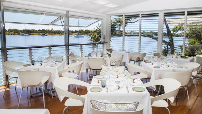 Dining with a view at Rickys River Bar and Restaurant on the Noosa River. Picture: Lachie Millard