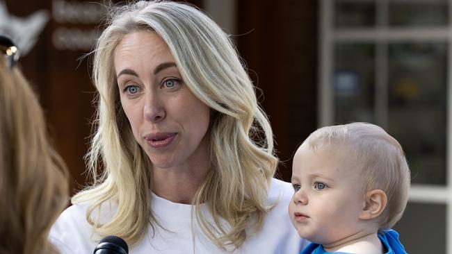 SYDNEY, AUSTRALIA - DAILY TELEGRAPH - 19th October 2024: Liberal candidate Georgia Ryburn Indy (1) at the Mona Vale memorial Hall for the Pittwater by-election Picture: Daily Telegraph / Brendan Read