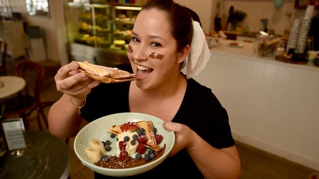 Me Myself and Coffee head chef Candice Smith is set for Nutella Day. Picture: Evan Morgan