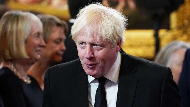 Former prime minister Boris Johnson attends a meeting of the Accession Council inside St James's Palace in London on September 10.