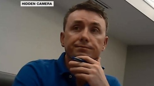 James Ashby is caught on a hidden camera in a meeting with NRA chiefs. Picture Al-Jazeera