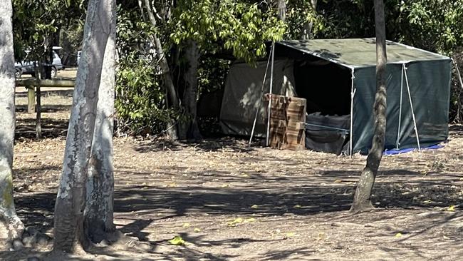 The site of the fire is frequently used as a campsite by homeless people in Bundaberg.