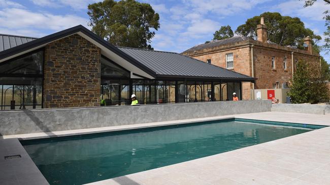 The new pool area under construction. Picture: Tricia Watkinson