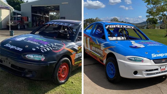 Hayley’s (left) and Amber’s (right) cars. Photo: contributed.