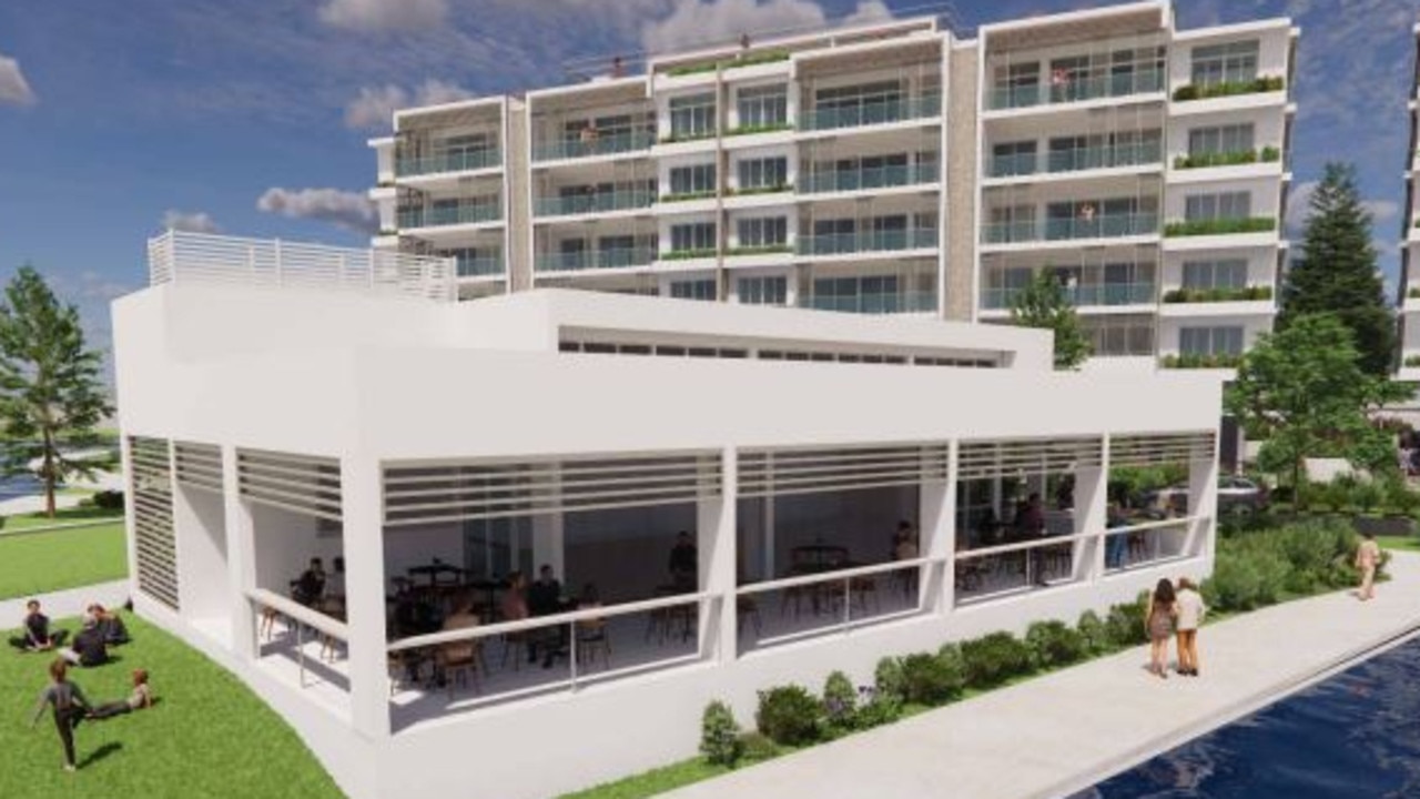 Render of the proposed luxury Marina Village, Pelican Waters.
