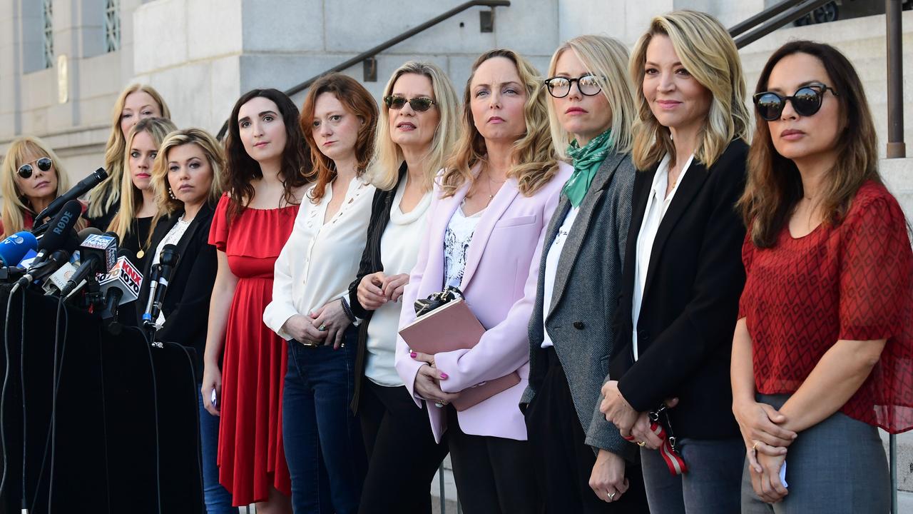 Hollywood actors and others part of a group of Silence Breakers who have fought for justice by speaking out about Harvey Weinstein’s sexual misconduct. Picture: Frederic J. Brown