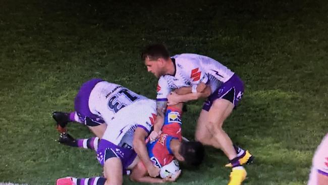 Melbourne Storm are the masters at slowing things down. Picture: Fox Sports