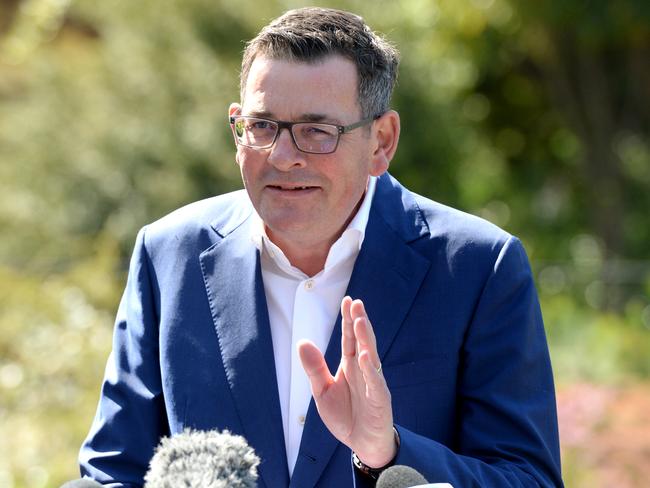 MELBOURNE, AUSTRALIA - NewsWire Photos SEPTEMBER 26, 2023: Victorian Premier Daniel Andrews announces his resignation at Parliament House in Melbourne. Picture: NCA NewsWire / Andrew Henshaw