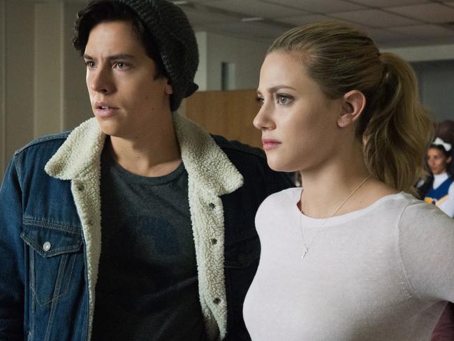 Cole Sprouse now stars on Riverdale. With co-star Lili Reinhart. Picture: Supplied