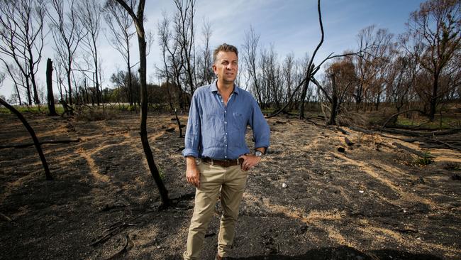 The minister after the fires. Picture: Liam Driver