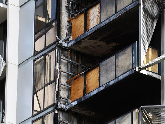 Lacrosse Tower in Docklands where developers used flammable cladding, causing a fire which was started by a cigarette butt.