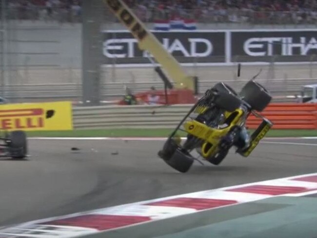 Nico Hulkenberg literally tumbled out of the race.