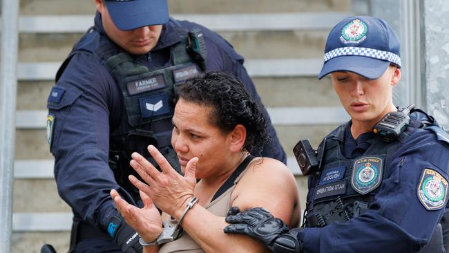 Tamara Davis, 32, was arrested and charged with common assault and contravening an AVO between her and another woman. Picture: Max Mason-Hubers