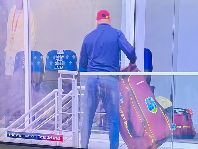 Due to traffic gridlock, the West Indies cricket team turned up late to the 3rd One Day International match against England at The Oval in Kennington, London. Picture: X