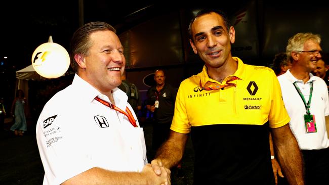 Zak Brown (left) says key off-track additions helped convince Daniel Ricciardo to join.