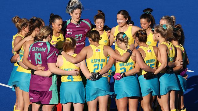 The Hockeyroos are preparing for an Olympic assault as more upheaval goes on off the pitch. Picture: Getty Images