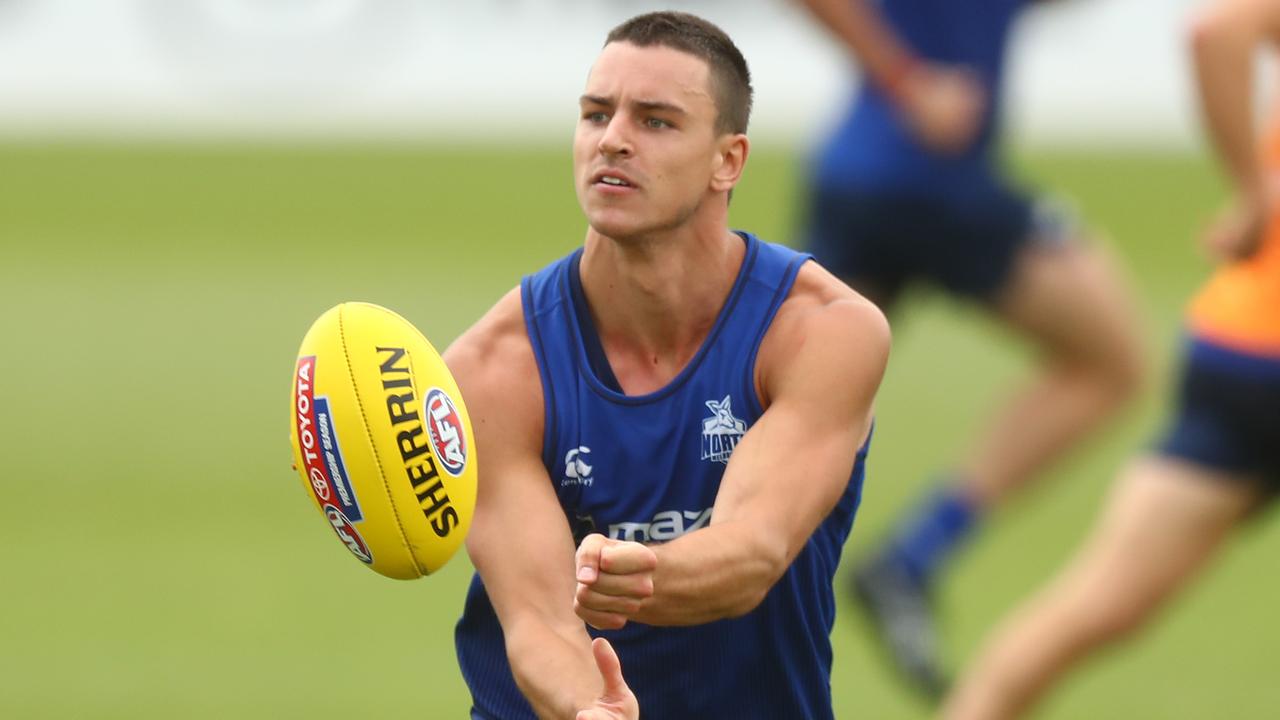 Luke Davies-Uniacke scored 122 KFC SuperCoach points against the Hawks. Picture: Mike Owen/Getty Images