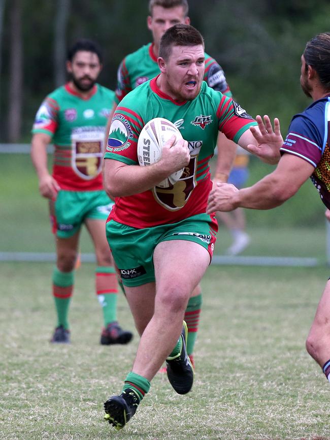 Round 9 Rugby League Gold Coast match between Ormeau Shearers and Bilambil Jets at Ormeau rugby league club. Jets Player No8 Mitch Spackman. Pic Mike Batterham