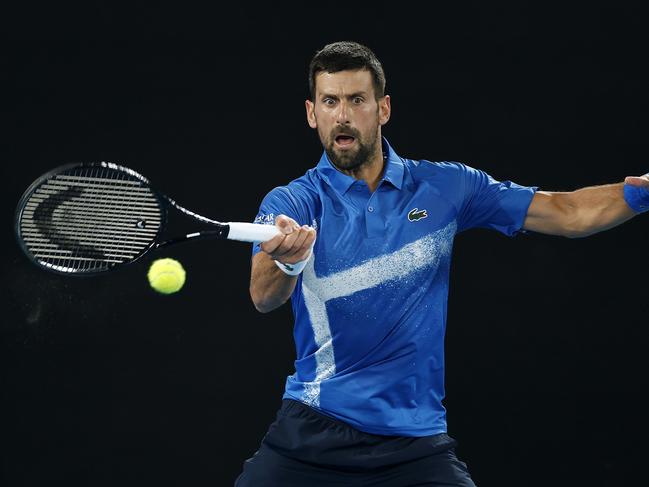 Novak Djokovic has refused to answer questions over claims he was ‘poisoned’ in Australia in 2022. Picture: Getty Images