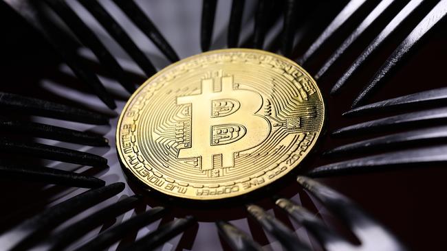 Cryptocurrencies, led by bitcoin, fell as much as 20 per cent over the weekend. Picture: Getty Images