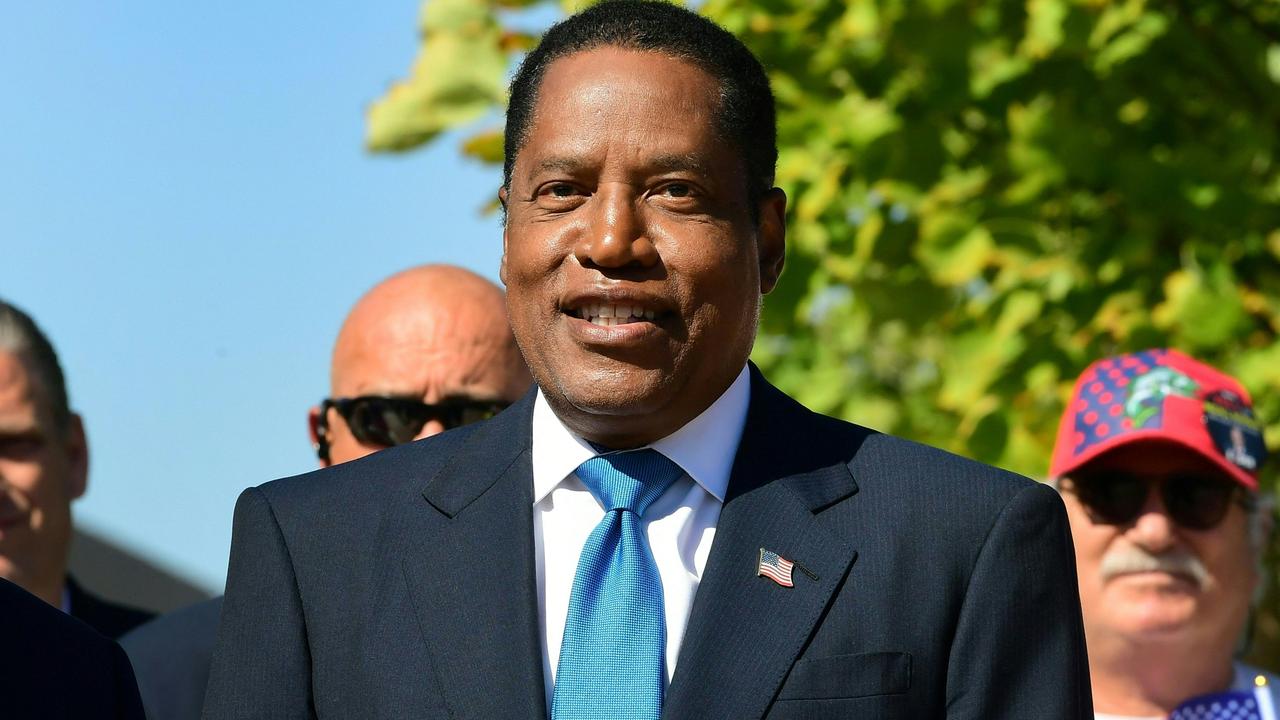 Radio host Larry Elder is mounting a challenge. Picture: Frederic J. Brown/AFP