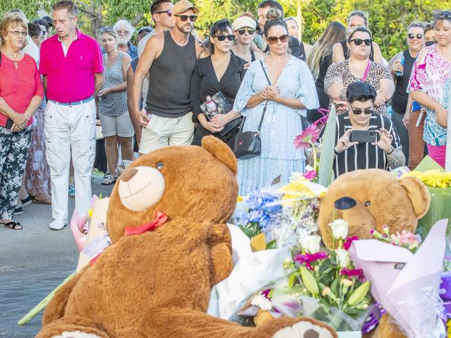 Candlelight vigil for Kate Leadbetter and Matty Field at the intersection of Vienna and Finucane Roads at Alexandra Hills, Wednesday, January 27, 2021 - Picture: Richard Walker