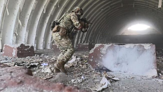 Former British paratrooper Daniel Burke in Ukraine at a shooting range. Picture: Facebook