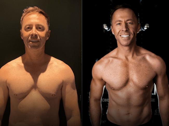 Clint Stanaway has lost 9kg after doing a body overhaul for Men's Health magazine. Picture: Men's Health/Supplied