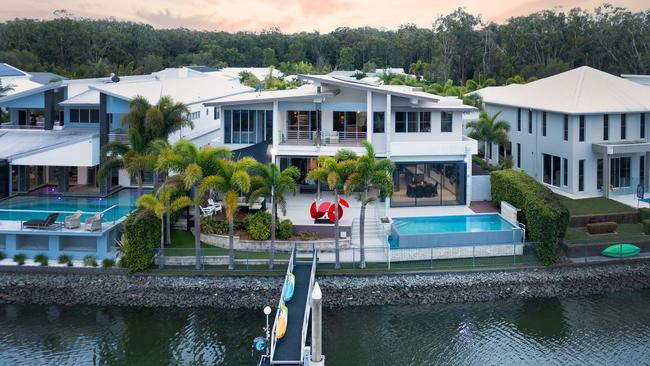 This property at 33 Westward Way, Coomera Waters, recently sold for $2.45m.