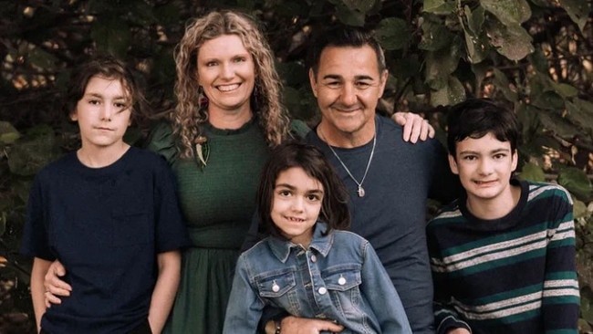 Mario Collavino with his wife Shanine and his children Antonio, Luca and Arianna.