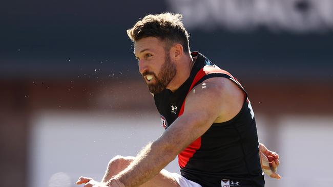 Cale Hooker could remain at Essendon next year but on reduced terms. Picture: Michael Klein