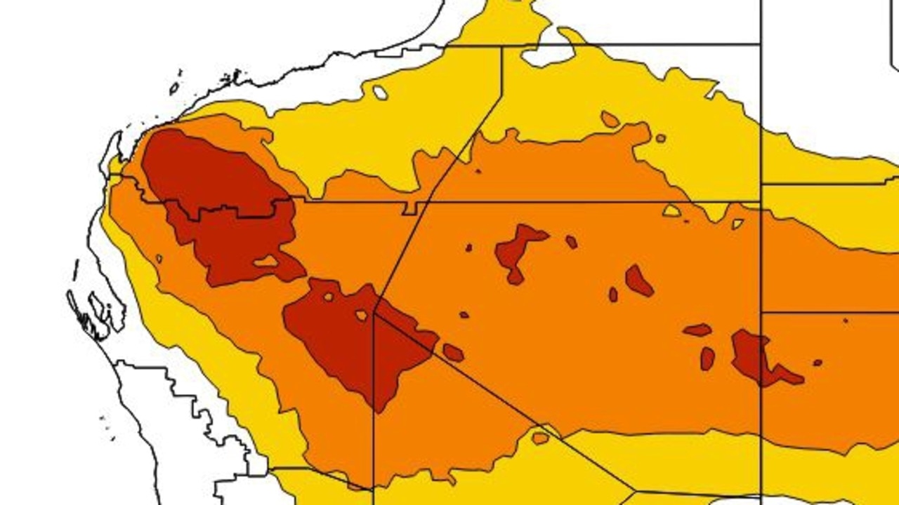 The Bureau of Meteorology issued an extreme heatwave warning for the Pilbara and Gascoyne Districts for the weekend. Picture: BOM