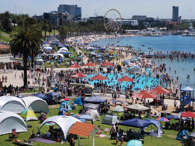 Crowds stretched as far as the eye could see. Picture: Mark Wilson