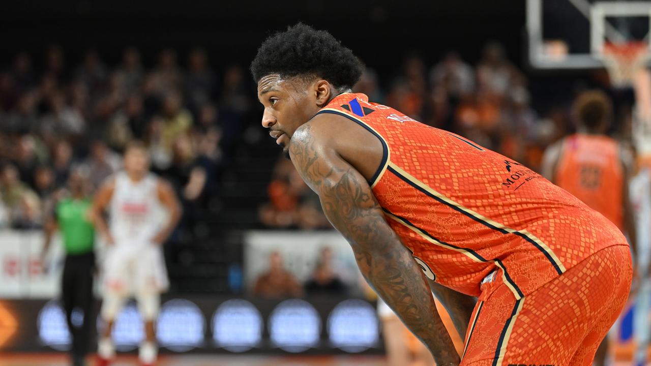 Patrick Miller looks on during the round five NBL match against the Kings. (Photo by Emily Barker/Getty Images)