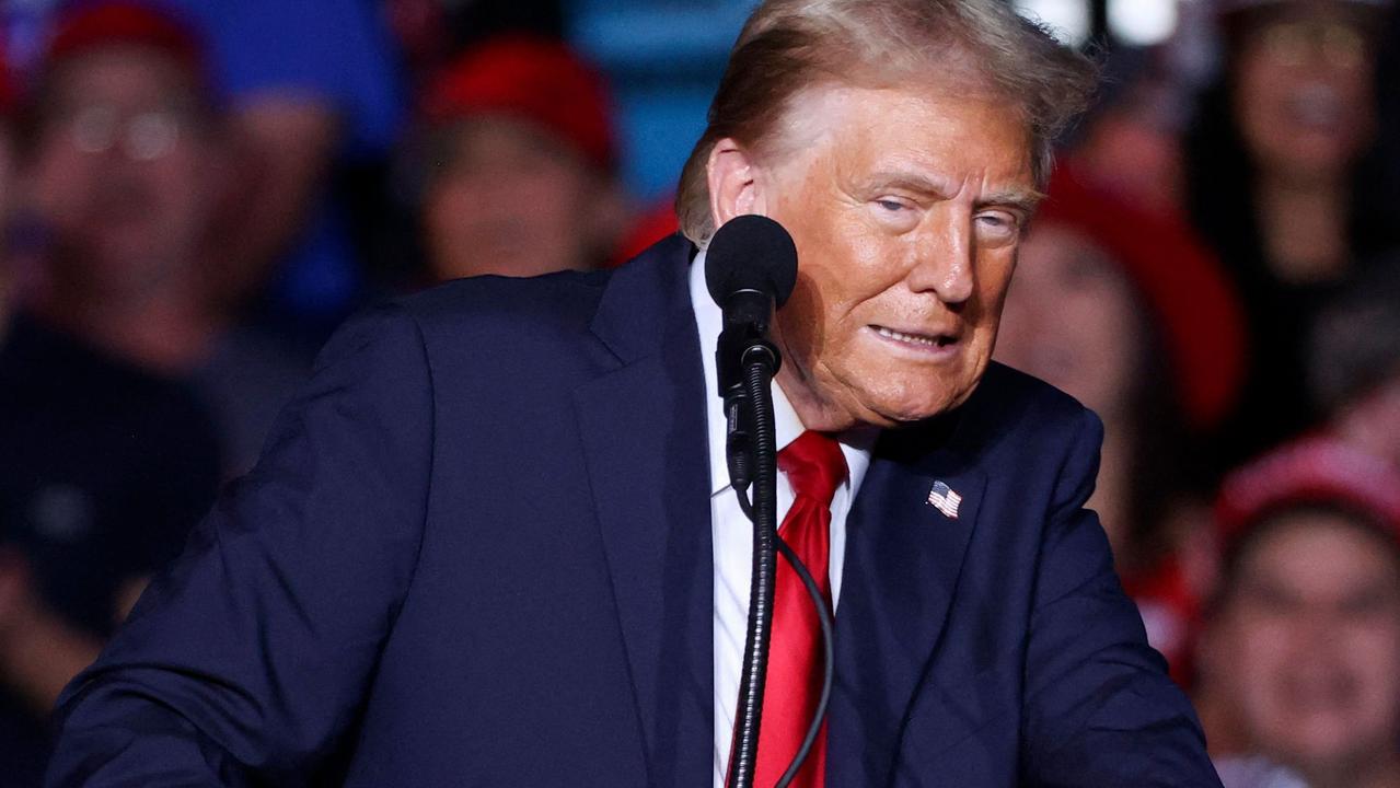 Former US President and Republican presidential candidate Donald Trump speaks at a campaign rally at Lee's Family Forum in Henderson, Nevada, October 31, 2024. (Photo by Ian Maule / AFP)