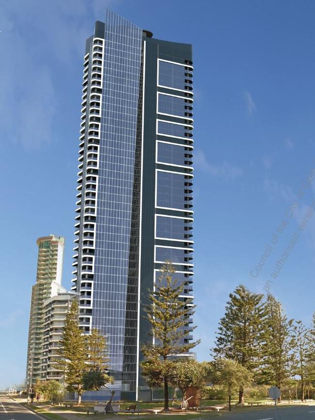 The tower would become one of the tallest in the area. Supplied by Gold Coast City Council